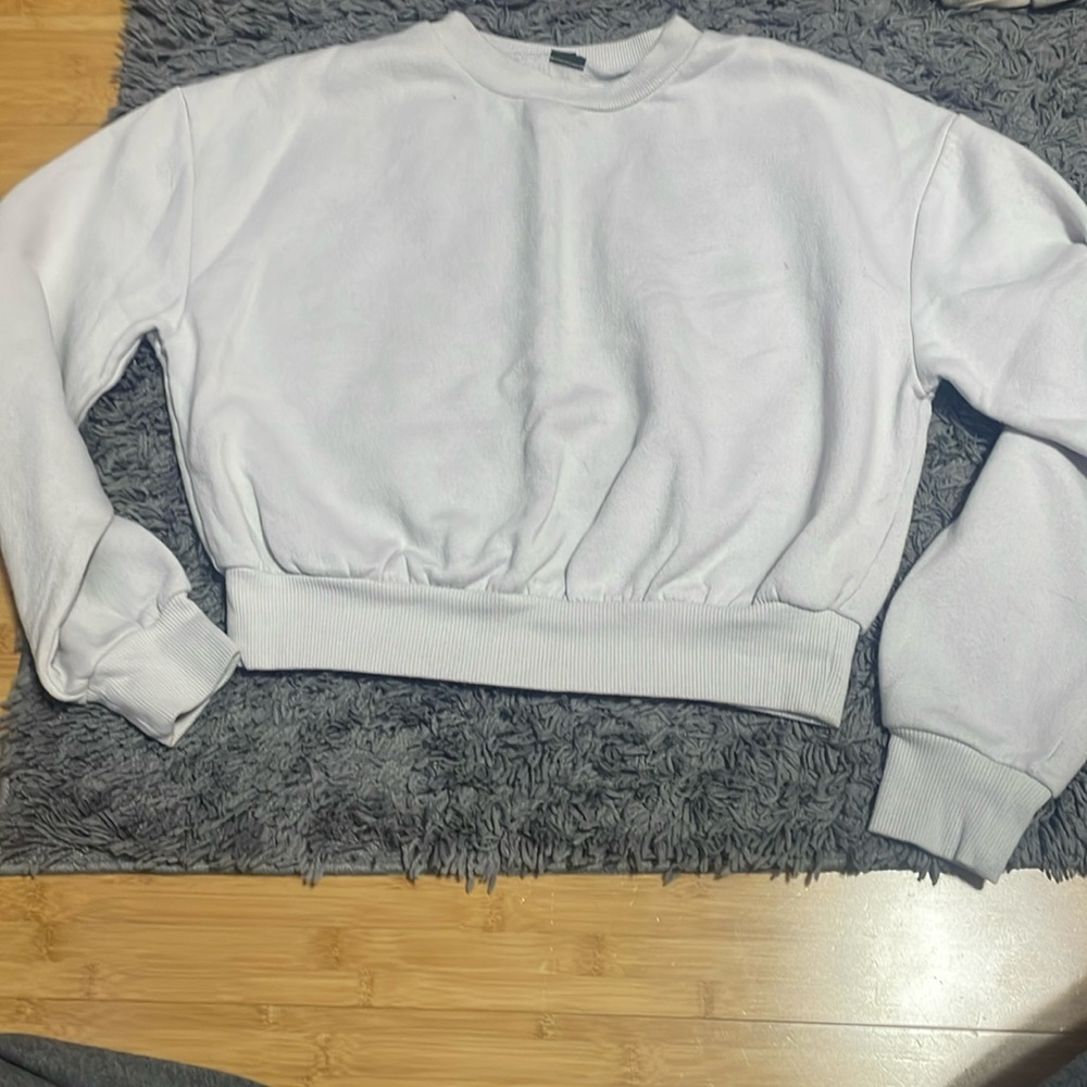off white cropped hoodie
